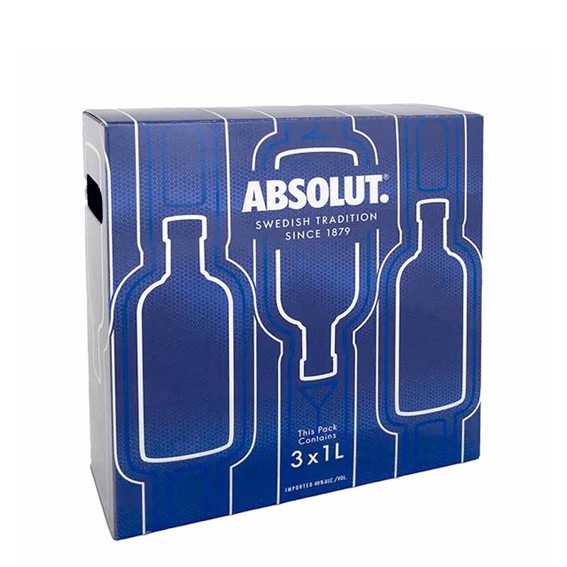 ABSOLUT BLUE VODKA 3X100CL