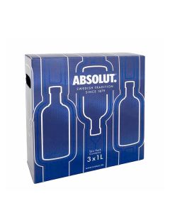 ABSOLUT BLUE VODKA 3X100CL